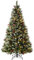 WeRChristmas Pre-lit Victorian Snow Coated, Berries & Cones Christmas Tree with 210 LED Lights, Green, 6 feet/1.8 m