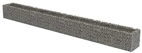vidaXL Lit Surélevé à Gabion Acier Galvanisé 540x50x50 cm Jardinière Jardin