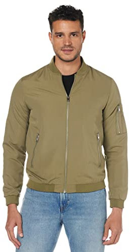 JACK & JONES Mens Bomber Jacket Dusky Green M