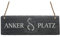 Schiefertafel ANKERPLATZ Türdeko - 22 x 8 cm Schild Türschild Schiefer mit Gravur Anker