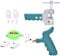 Glass Cutter Tool Kit, Tile Cutter Hand Tool Easy Glide with Hand Grip Glass Divider Breaker (2 Blades & 1M Tape Measure) for Ceramic Glass Mirror