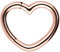 PIERCINGLINE Segmentring Clicker Herz Chirurgenstahl Piercing Ohr Helix Daith Farbe: Roségoldfarben