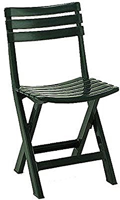 Dmora - Outdoor-Stuhl Terni, Klappbarer Gartensitz, Stuhl für Esstisch, Außensessel, 100 % Made in Italy, 44 x 41 x 78 cm, Grün