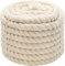 1OO% Baumwollseil (2,5 cm x 14,6 m), natürliches dickes gedrehtes Seil für Handwerk, Sport, Tauziehen, Hängematte, Heimdekoration, Hochzeitsseil
