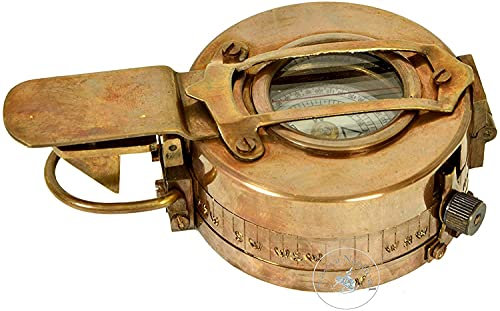 Vintage-Kompass, Militär, Navigation, Marine, Messing-Geräte, Tasche, nautisches Navigationsinstrument