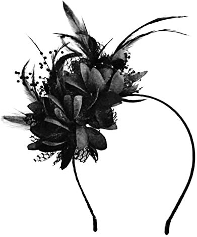 Damen Fascinators Hut Haarreifen Damen Blumen Stirnband Schwarz Exquisit Haarreifen Damen Fascinator Hut Blumenhaarschmuck Tea Party Haarreif Für Kirche Hochzeit Cocktail Jockey
