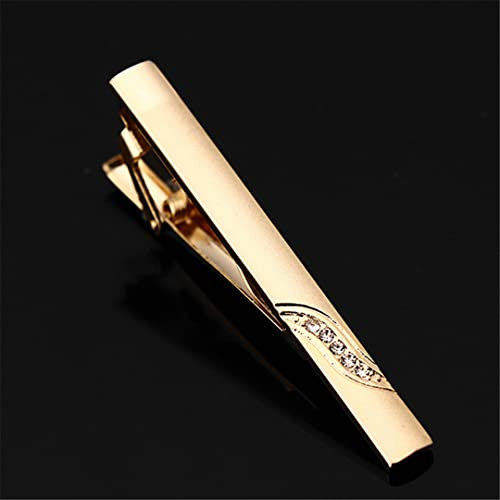 Suwequest Krawattennadel für Männer Gold Kristall Vintage Hochzeit Zubehör