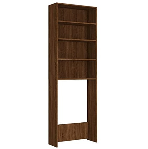 vidaXL Waschmaschinenschrank, Badschrank mit viel Stauraum, Hochschrank für Badezimmer Waschmaschine, Trocknerschrank Schrank Regal, Braun Eichen-Optik