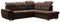 DomiMeble Ecksofa Lotta 258 x 212 x 108 cm - modernes Sofa, bequem mit hochelastischem Schaumstoff, mit Bettkasten, mit Schlaffunktion, angenehm anzufassendes Veloursmaterial (rechte Seite, Braun)