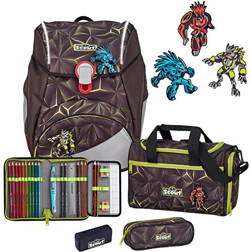 Scout Alpha Safety Light Schulranzen-Set 4tlg.
