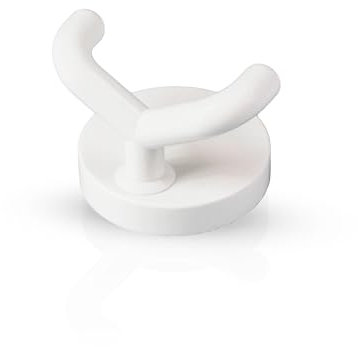 Gedotec Garderoben Haken zum schrauben - Kleiderhaken | KITA-2 | 1 Stück Wandhaken Weiß - Höhe: 50 mm | Garderobenhaken aus Kunststoff inkl. Befestigungsmaterial | Haken zum Schrauben - Wandmontage
