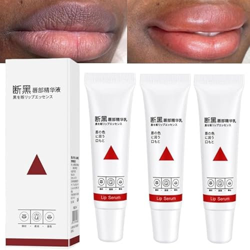 Baume à Lèvres Pour Lèvres Foncées, Crème de Blanchiment de Baume à Lèvres Fraîche en Rose, Baume à Lèvres Pour Fumeurs, Baume à Lèvres Pour Hommes et Femmes 15ml (3pcs)