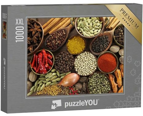 Puzzle 1000 Teile XXL „Gewürze und Kräuter zum Kochen“ – aus der Puzzle-Kollektion Küche, Essen und Trinken