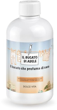IL BUCATO DI ADELE il bucato che profuma di casa | Profumatore Bucato Lavatrice, Fragranza Dolce Vita, 500 ml