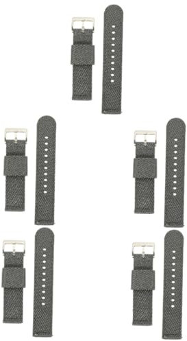 OSALADI 5pièces Bracelet De Montre Nylon Durable De Remplacement Pour Usage Gris Adapté Pour Hommes Et Femmes