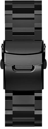 Correa Compatible con Ticwatch Pro 5 Correa De Metal De Acero Inoxidable Compatible con Ticwatch Pro 3 Ultra GPS LTE/GTX/E3 Link Pulsera Accesorios De Correa De Reloj ( Color : Black , Size : 22mm )