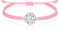 J.Endéar Om Fleur de Lotus Bracelet Yoga Méditation Bijoux, Argent 925 Bracelet Zircone 7 Chakra, Bracelet Cordon Rose pour Femme Fille Adolescent