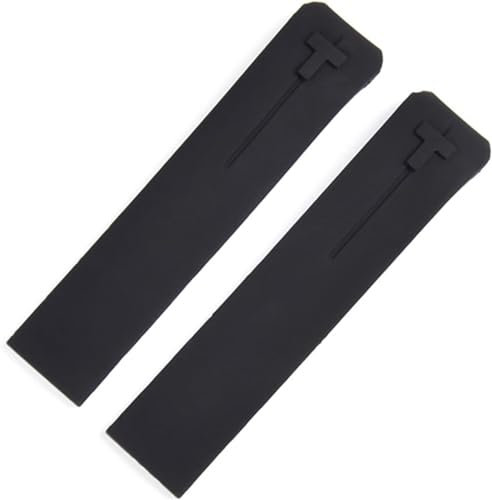 dayeer Sport-Silikon-Armband für Tissot Touch T013 T047 T-Sport T013420A T047420A T33 Wasserdichtes Uhrenarmband (Color : Black no clasp 21mm)