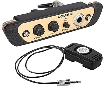 COMETX Tonabnehmer CJ01L Cajon Box Drum Preamp Tonabnehmer Musikinstrument Tonabnehmer mit Mikrofon 1/4 Zoll Klinke