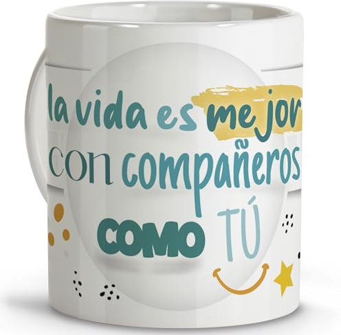 LolaPix Regalo jubilacion hombre. Tazas originales para regalar. Detalles compañeros de trabajo. Regalo compañero trabajo. Taza cerámica 330 ml.
