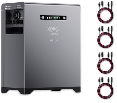 Intelligenter Balkonkraftwerkspeicher XORO SOLAR SPS 2150 mit WLAN-Modul, 2016 Wh Kapazität, App-Steuerung, für Innen- und Außenbereich (IP65), inkl. Zubehör