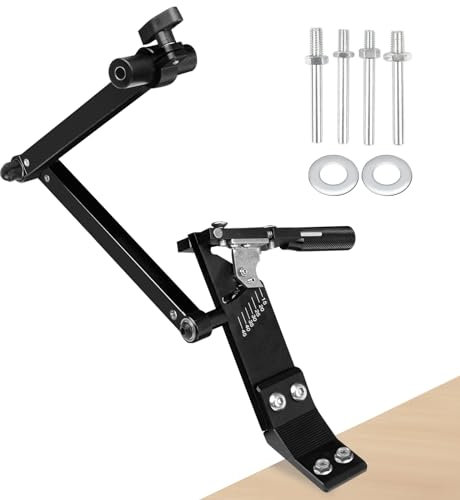Edicapo Updated Adjustable 15°- 45°Lawn Mower Blade Sharpener with Ball Bearing Manufacture Handle for Right & Left Hand Blades - Sharpening Balancer Bracket Tool Kit for Lawnmower Blades Black