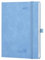 POPRUN Kalender 2025 Buchkalender Softcover mit PU-Leder, ca. A5 (22 x 16,5 cm) - Terminplaner, Wochenplaner Notizbuch (Jan.2025-Dez.2025) mit 100 GSM Papier - Cyanblau