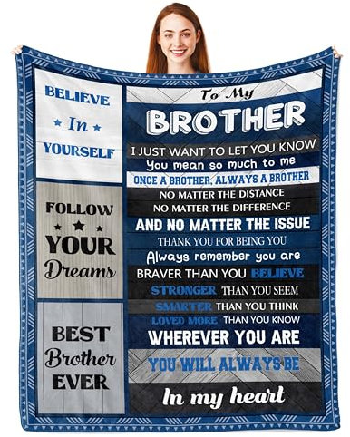 Parcae Regalos de cumpleaños para hermano, regalos para hermano, regalo de cumpleaños para hermano adulto, regalos de hermana mayor, hermanos para cumpleaños, Navidad, Día del Padre, manta para