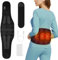 TOPPELIGHT Vibrationsmassage Wärmegürtel Rücken, Kabellos Heizgürtel Massagegerät mit 5000mAh Akku, 3 Wärmestufen & 3 Massagemoden & Timing-Funktion, 152cm Verstellbarer Klettverschlussband (M-XL)