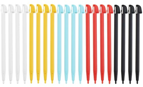 SG Store 20 lápices capacitivos para pantalla táctil de Gamepad compatibles con Nintendo Wii U de 98,2 x 8,4 mm, bolígrafo digital Gamepad puntero azul/amarillo/negro/rojo/blanco