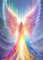 Regenbogen-Engel Diamant-Malerei Set，5D DIY Diamant Painting Kit mit Voller Rundbohrer，diamant malerei erwachsene，Engel Malen nach Zahlendiamond Painting glitzer， Kunsthandwerk für Zuhause - 30x40 cm