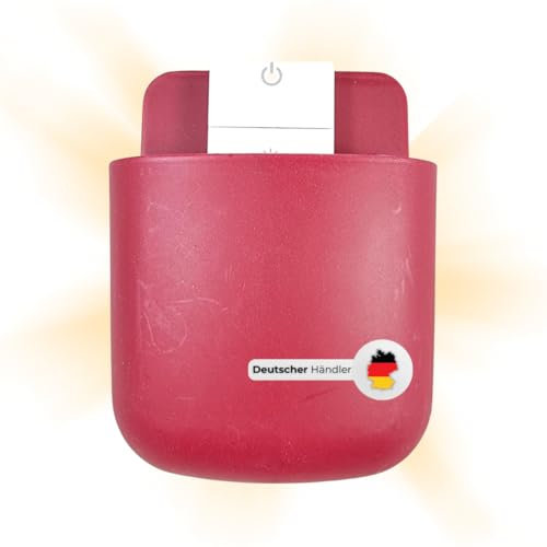 Vindal Multifunktionale Wandhalterung für Fernbedienung, Brille, Handy etc. | selbstklebend (Rot)