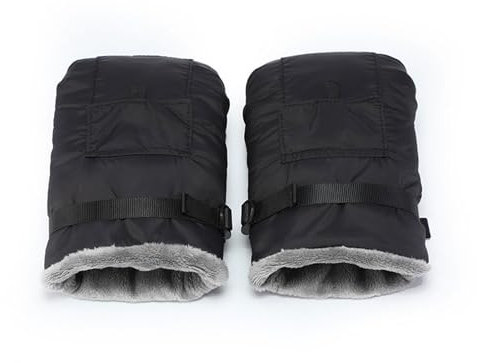 PTILSERY Handwärmer für Kinderwagen, weich, dick, mit Fleece gefüttert, winddicht, bequem, Kinderwagen-Handschuhe für Komfort im Winter