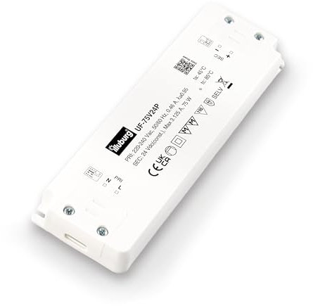 illuburg LED Trafo 24V 75W Flach Flackerfrei Geräuschlos für G4 GU5,3 LED Streifen Möbel Verdeckte Montage Netzteil Treiber Vorschaltgerät Driver Power Supply