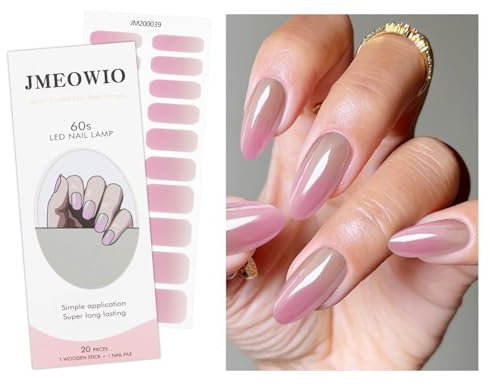 JMEOWIO Nagelfolie Lila Rosa Gel Nail Nagelfolien Selbstklebend Nagelsticker Uv Härtend Dekoration Nageldesign Zubehör