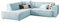 KAWOLA Wohnlandschaft Ecksofa Cord Hellblau L-förmiges Sofa SAMU, Recamiere Links, Lounge Sofa, Couchgarnitur Komfort
