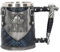 Game of Throne Norsemen Rustic Mug Gothique Pirate Mug Rétro Vintage Bar FestivalCup,3D Tasse en acier inoxydable Tasse à boire pour boisson, café, bière (D)