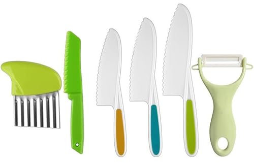kinder messer, 6 teiliges kinder küchenset zum Schneiden und Kochen von Obst oder Gemüse Montessori Spielzeug für kindermesser ab 2 3 4 5 6 jahre
