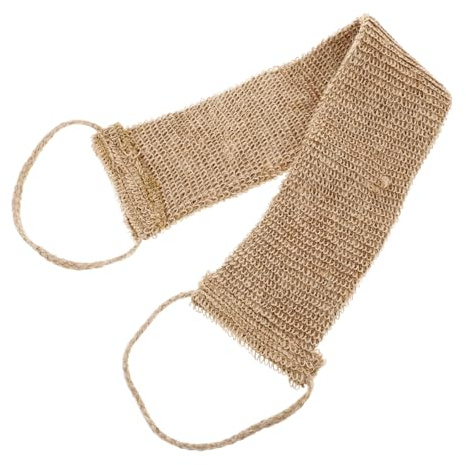 Mobestech Peeling Rückenschwamm Mit Griff Jute 60x11cm Effektives Körperpeeling Rückenreiniger Für Männer Und Frauen Dusch Und Badezubehör