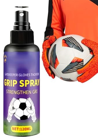 Football Glove Grip Spray - 120ml Goalkeeper Gloves Enhancer Spray,Goalkeeper Grip Enhancer Glue,for Training Club Court Field Outdoor College Game Practice League