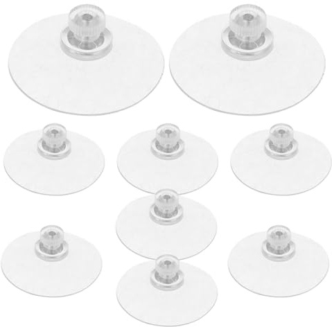 HEALSOPTHY 15pcs Strong Suction Cup Window Shelf with Screws PVC Pads Multipurpose Storage Holder for Bathroom Kitchen Glass Walls