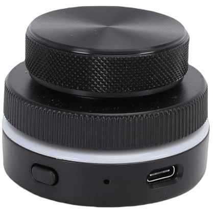Bewinner Lautstärkeregler, 2,4 G Bluetooth USB C Multimedia-Controller mit RGB-Licht. Doppelte Knöpfe, Bluetooth 2,4 G USB C Controller für Lautstärke, Mediennavigation,