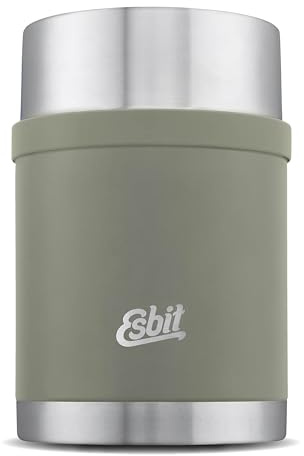 Esbit Thermobehälter Sculptor für Essen - Warmhaltebehälter 750 ml in Stone Grey - aus Edelstahl für warme und kalte Speisen