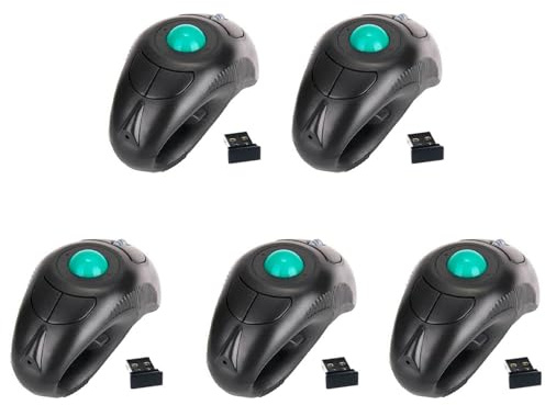 Janasiba 5X 2,4 G Wireless Air Mouse Ergonomische Trackball-Hand-Finger-USB-Maus Optische USB-Trackball-Mäuse