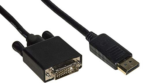 LINK LKCDPDVI10003 Lot de 3 Câbles DisplayPort Mâle - DVI Mâle 10m - Contacts Dorés - Compatible PC, Moniteur, Gaming