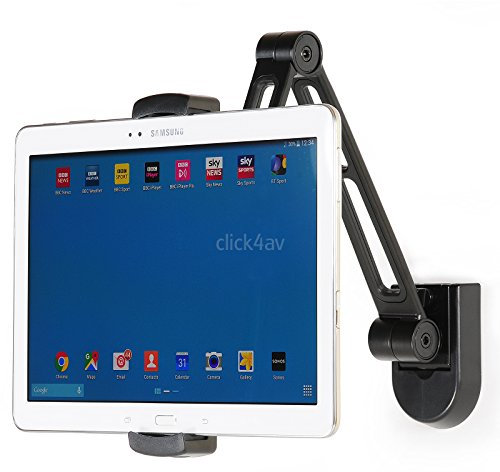 click4av PAD2802 Tablet Wall or Under Cabinet or Desk Mount Stand Compatible with iPad and Most 5-12.9 inch Tablets or Smartphones