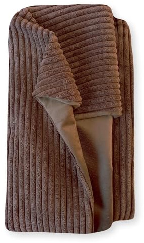 4L Textil Molly Cord Hundebett Bezug Ersatzbezug waschbar | 100x80 cm | Dunkelbraun | Mit Reißverschluss | Maschinenwaschbar | Mit Bezug