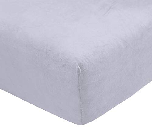 G Bettwarenshop Nicky Velours Spannbettlaken Platin, 180 x 200-200 x 200 cm