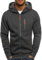 Loalirando Herren Sweatjacke Hoodie Kapuzenjacke mit Reißverschluss Oversized Sweatshirt Kapuzenpullover Sportjacke Outdoorjacke (Dunkelgrau, 3XL)