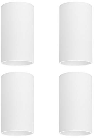 Klighten 4 Stück Aufbauspot Matt Weiß Aufbauleuchte Aufbaustrahler GU10 Fassung, Deckenspots Aufputz Deckenleuchte Runde Deckenstrahler aus Aluminium, 56 x 100mm, Ohne Leuchtmittel